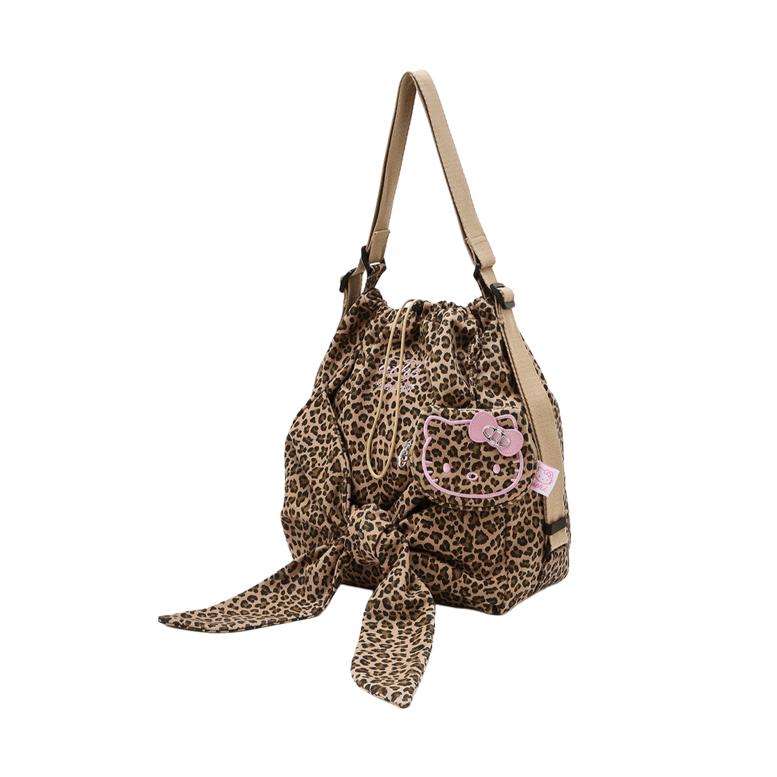 아떼 바네사브루노 액세사리 [Hello Kitty x athe] 르봉 레오파드 브라운 백팩 겸 숄더백 S 브라운(Athe Vanessabruno Acc [Hello Kitty X Athe] Lebon Leopard Brown Backpack & Shoulder Bag S Normal Brown) - 1