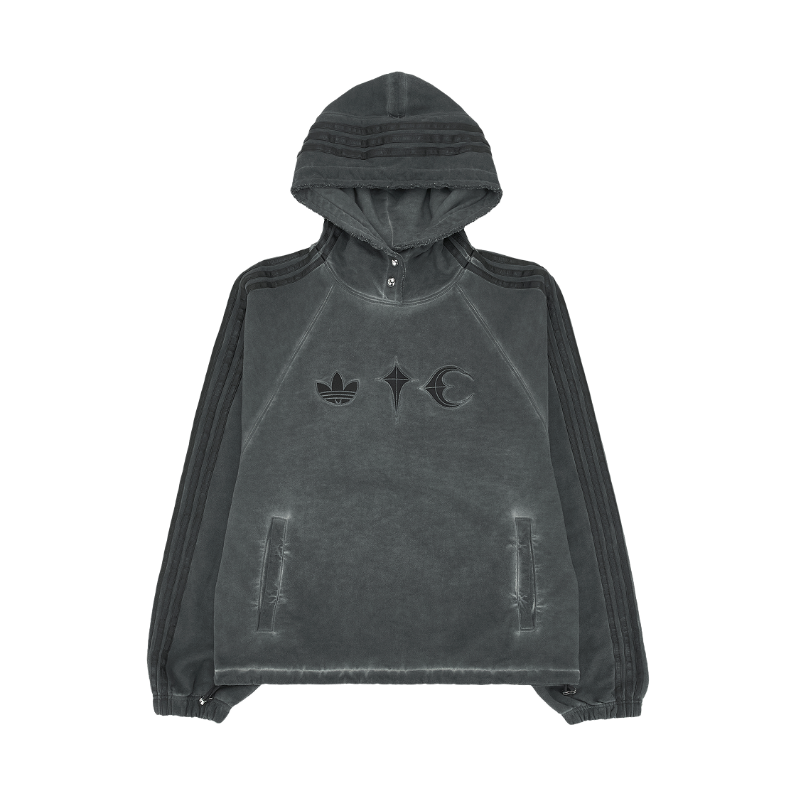 아디다스 x 떠그 클럽 스웨트 후드 블랙 - US 사이즈(Adidas x Thug Club Sweat Hoodie Black - US Sizing)