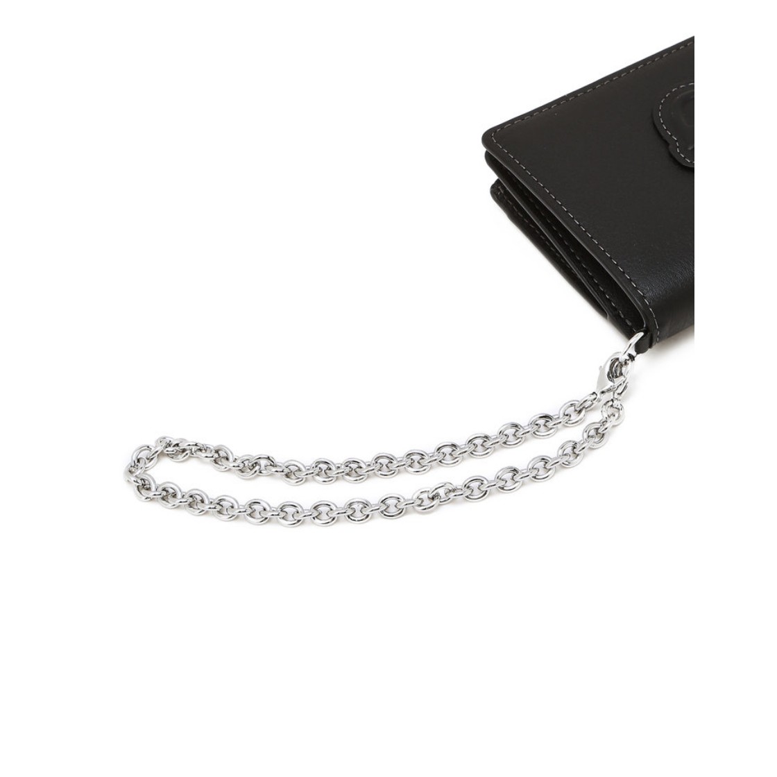 아떼 바네사브루노 액세사리 스탬프 블랙 체인스트랩 반지갑 블랙(Athe Vanessabruno Acc Stamp Black Chain Strap Half Wallet Black) - 4