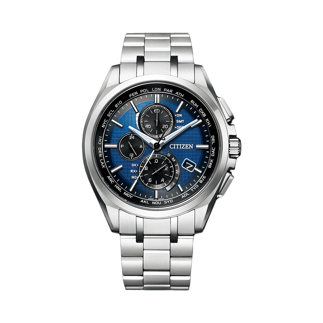 시티즌 아테사 에코드라이브 43mm 슈퍼 티타늄 실버 블루(Citizen Attesa Eco-Drive 43mm Super Titanium Silver Blue)