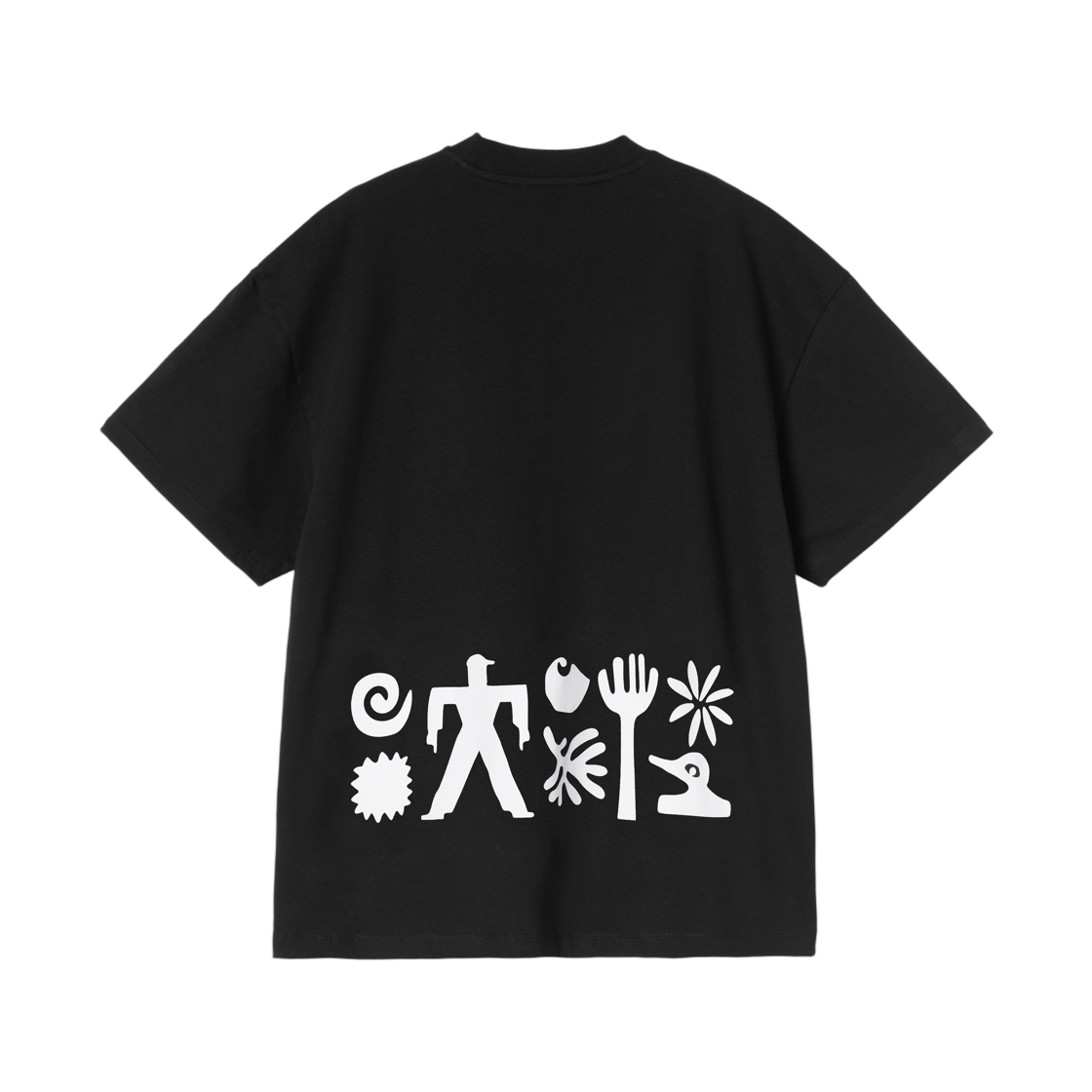 (W) 칼하트 WIP 숏슬리브 컴피 티셔츠 블랙((W) Carhartt WIP S/S Compy T-Shirt Black) - 2