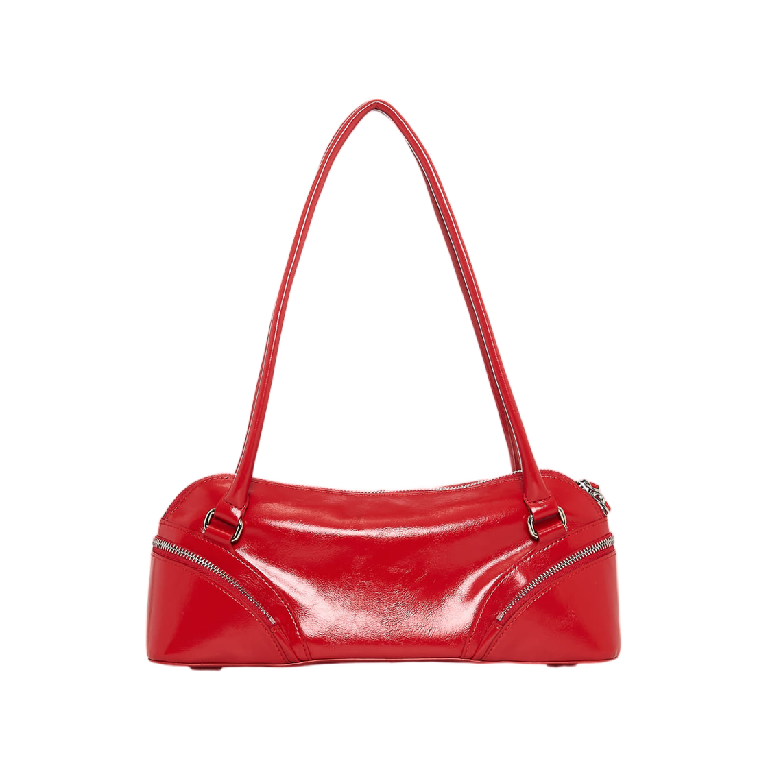 마뗑킴 커브 집 바게트 백 레드(Matin Kim Curve Zip Baguette Bag In Red) - 2