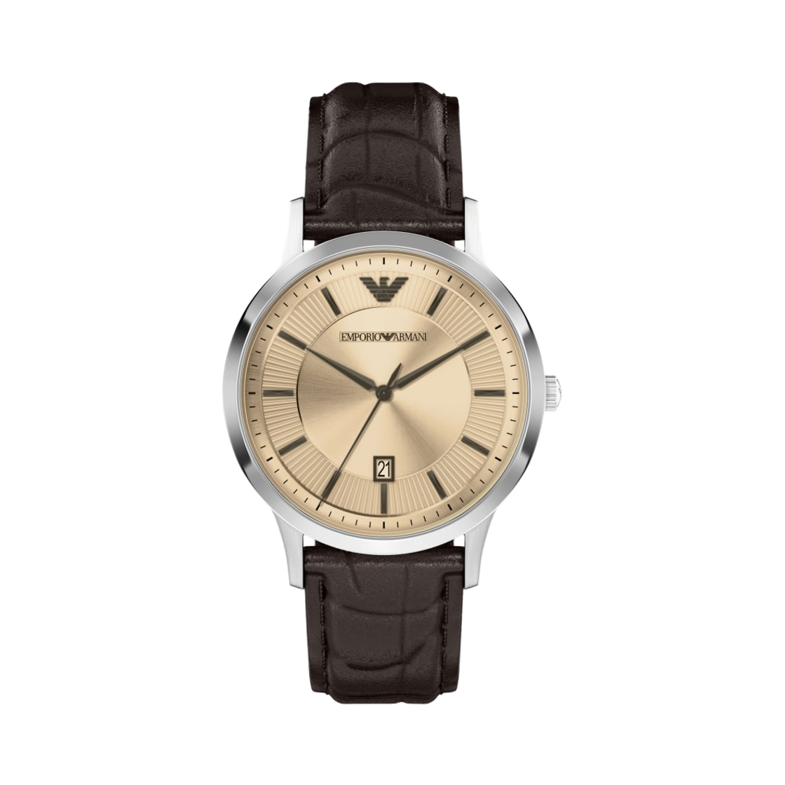 AR11783 Emporio Armani Archetipo Quartz Three-Hand 43mm Leather Silver Brown