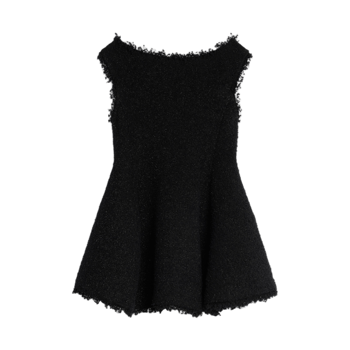(W) 셀린느 미니 드레스 니트 나테 블랙((W) Celine Mini Dress in Knit Natte Black)