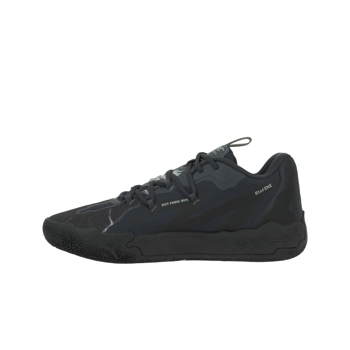 푸마 라멜로 볼 MB.03 로 팀 블랙 스트롱 그레이(Puma Lamelo Ball MB.03 Lo Team Black Strong Grey) - 3