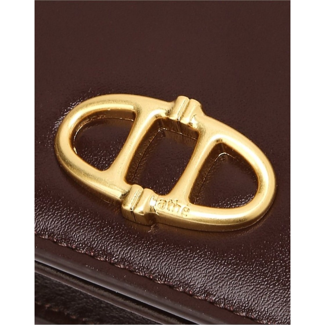 아떼 바네사브루노 액세사리 버건디 보딸라또 거울 지폐 반지갑 다크 와인(Athe Vanessabruno Acc Burgundy Bottalato Mirror Billfold Wallet Dark Wine) - 4