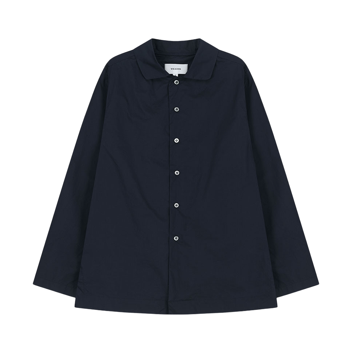 비자비 코튼 버튼 다운 롱슬리브 셔츠 네이비(VIS A VIS Cotton Button Down Ls Shirt Navy)