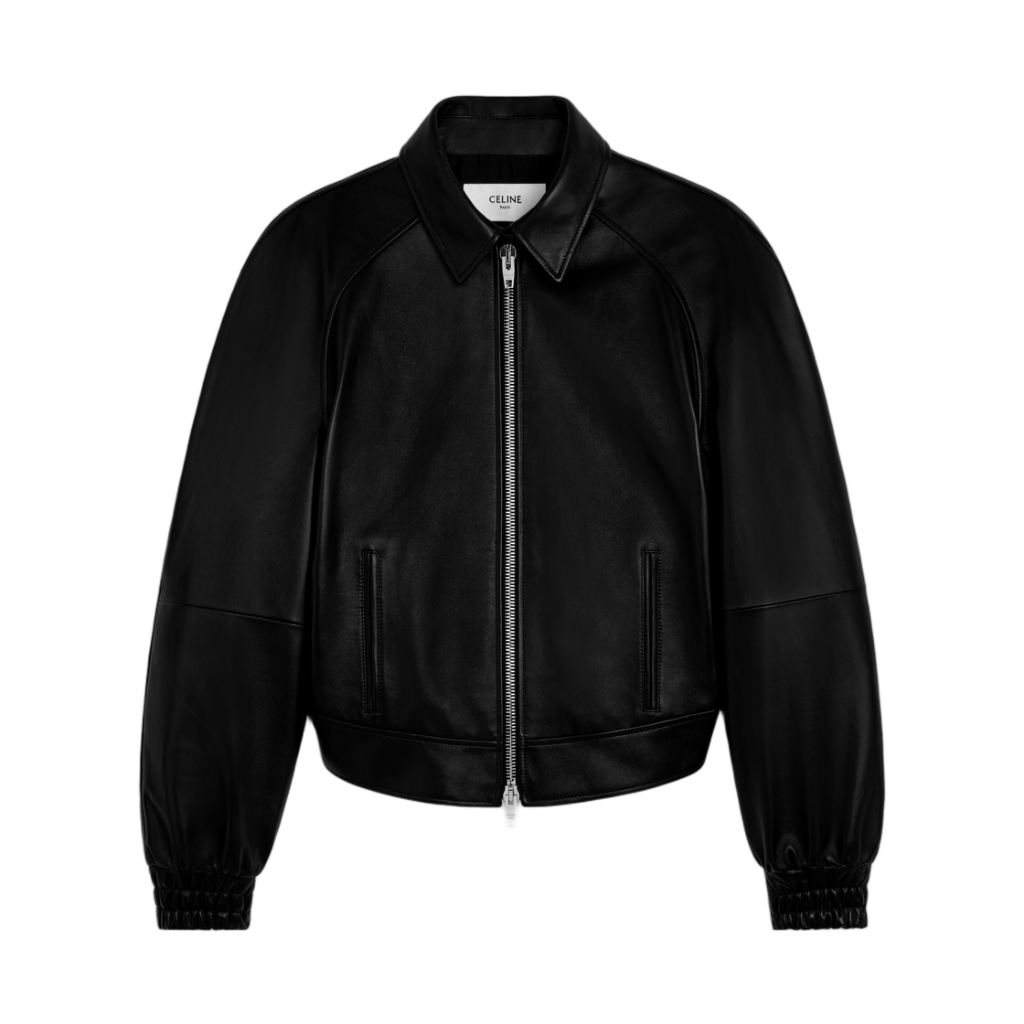 (W) 셀린느 자켓 램스킨 블랙((W) Celine Jacket in Lambskin Black) - 1