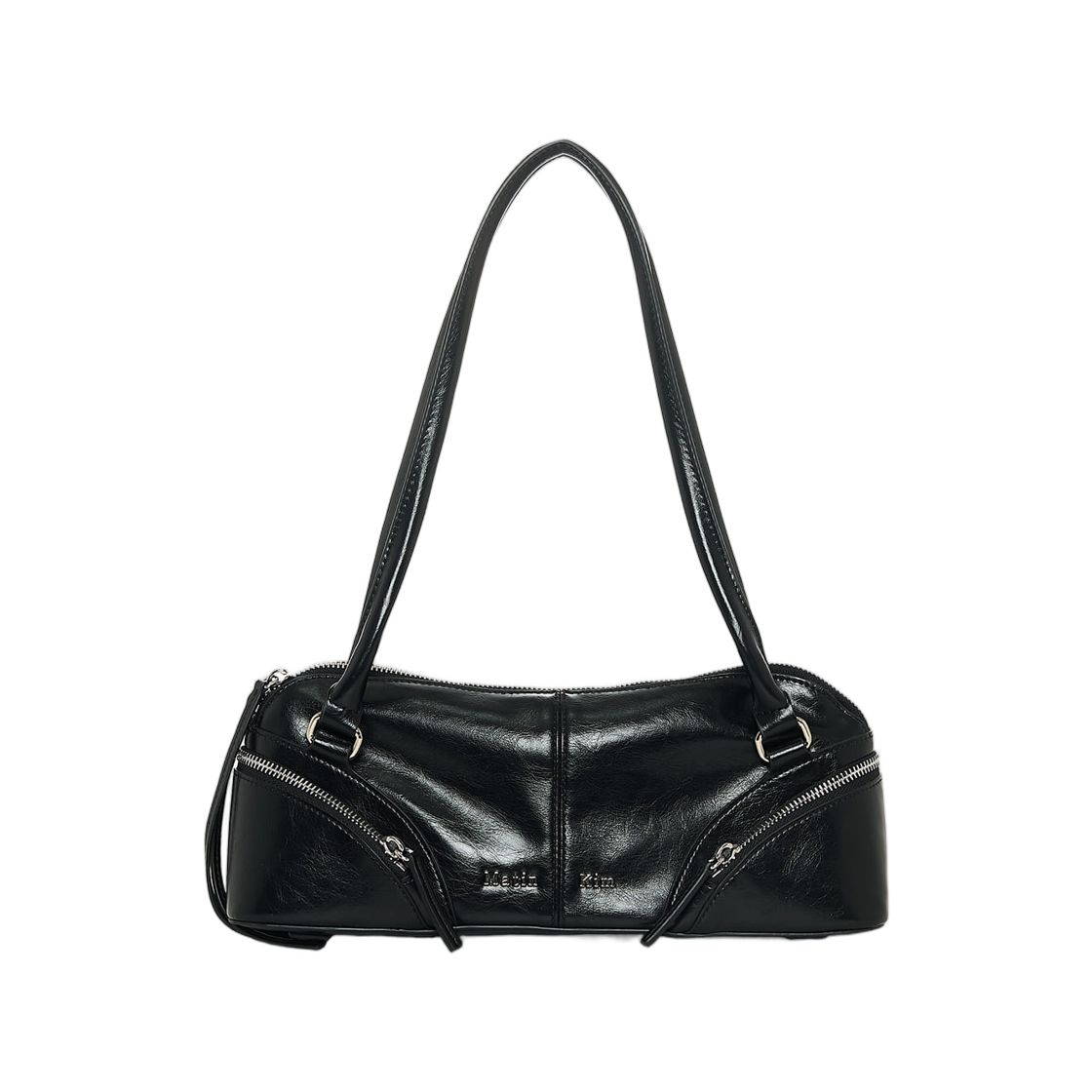 MK2634BG003MBB Matin Kim Curve Zip Baguette Bag In Black