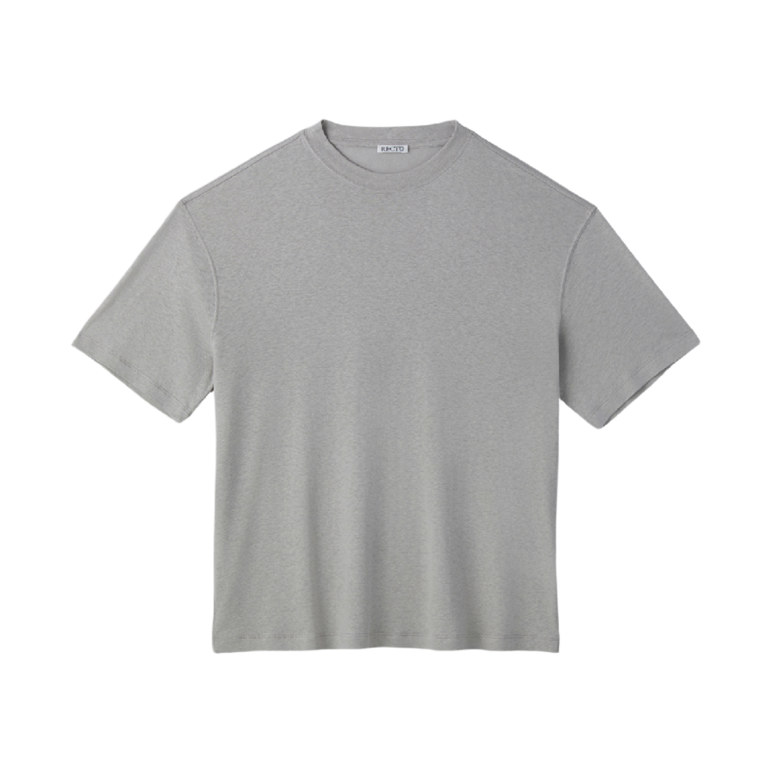 렉토 린넨 블렌드 루즈 핏 티셔츠 라이트 그레이