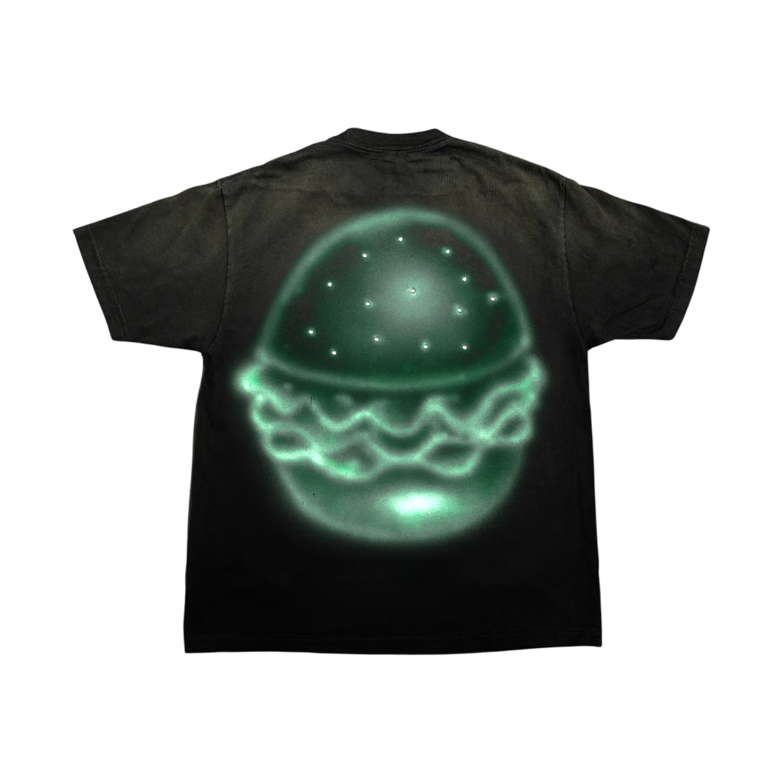 트래비스 스캇 캑터스 잭 x 스폰지밥 크레비 패티 티셔츠 블랙(Travis Scott Cactus Jack x Spongebob Krabby Patty T-Shirt Black) - 1