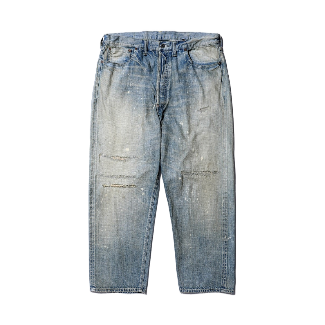 아프레쎄 No.37 워시드 와이드 데님 팬츠 블리치 - 26SS(A.Presse No.37 Washed Wide Denim Pants Bleach - 26SS) - 1