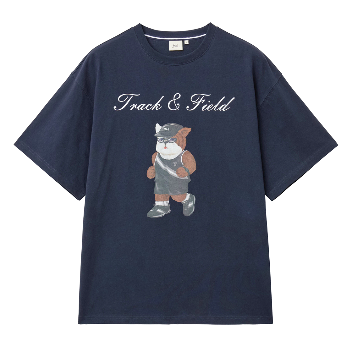 예일 러닝 핸섬 댄 티셔츠_네이비(Yale Running Handsome Dan T-Shirt_Navy)