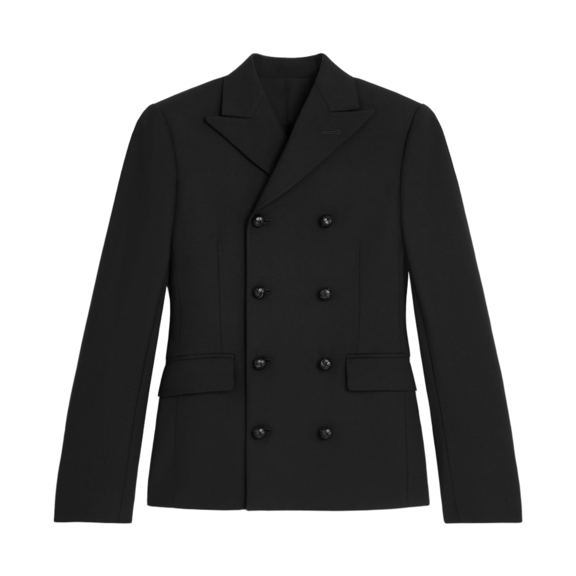 (W) 셀린느 카발리에레 자켓 스트레치 울 개버딘 블랙((W) Celine Cavaliere Jacket in Stretch Wool Gabardine Black)
