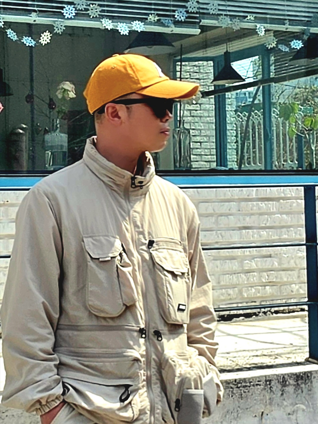 Palace Gore-Tex P 6-Panel Yellow - 20FW, Palace Bare Storage Jacket Stone - 20SS 착용 스타일 - 2