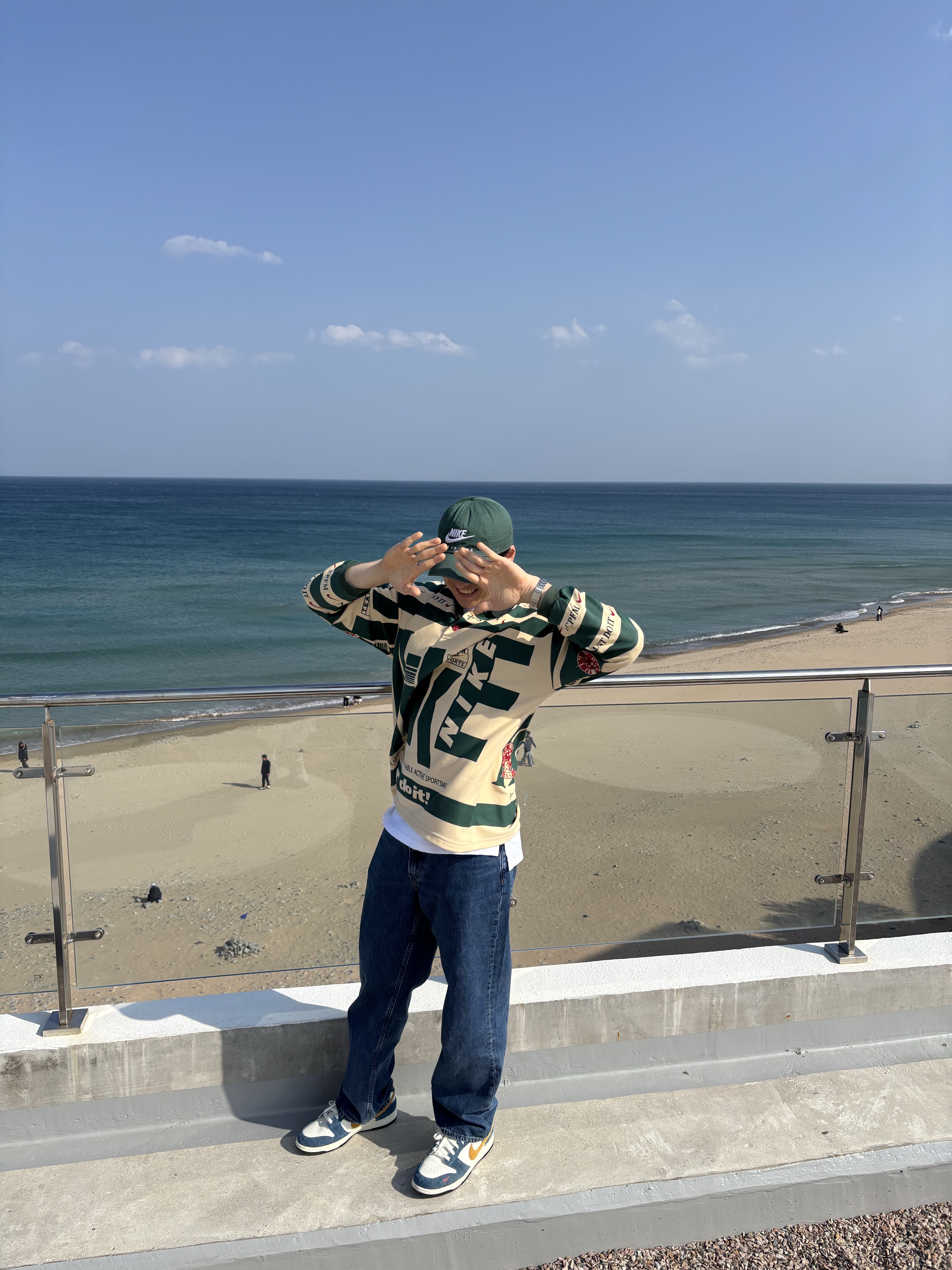 Nike x Cactus Plant Flea Market Long Sleeve Polo Natural - US/EU 착용 스타일