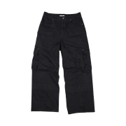 ETCE Heavy Cotton Washed Cargo Pants Black
