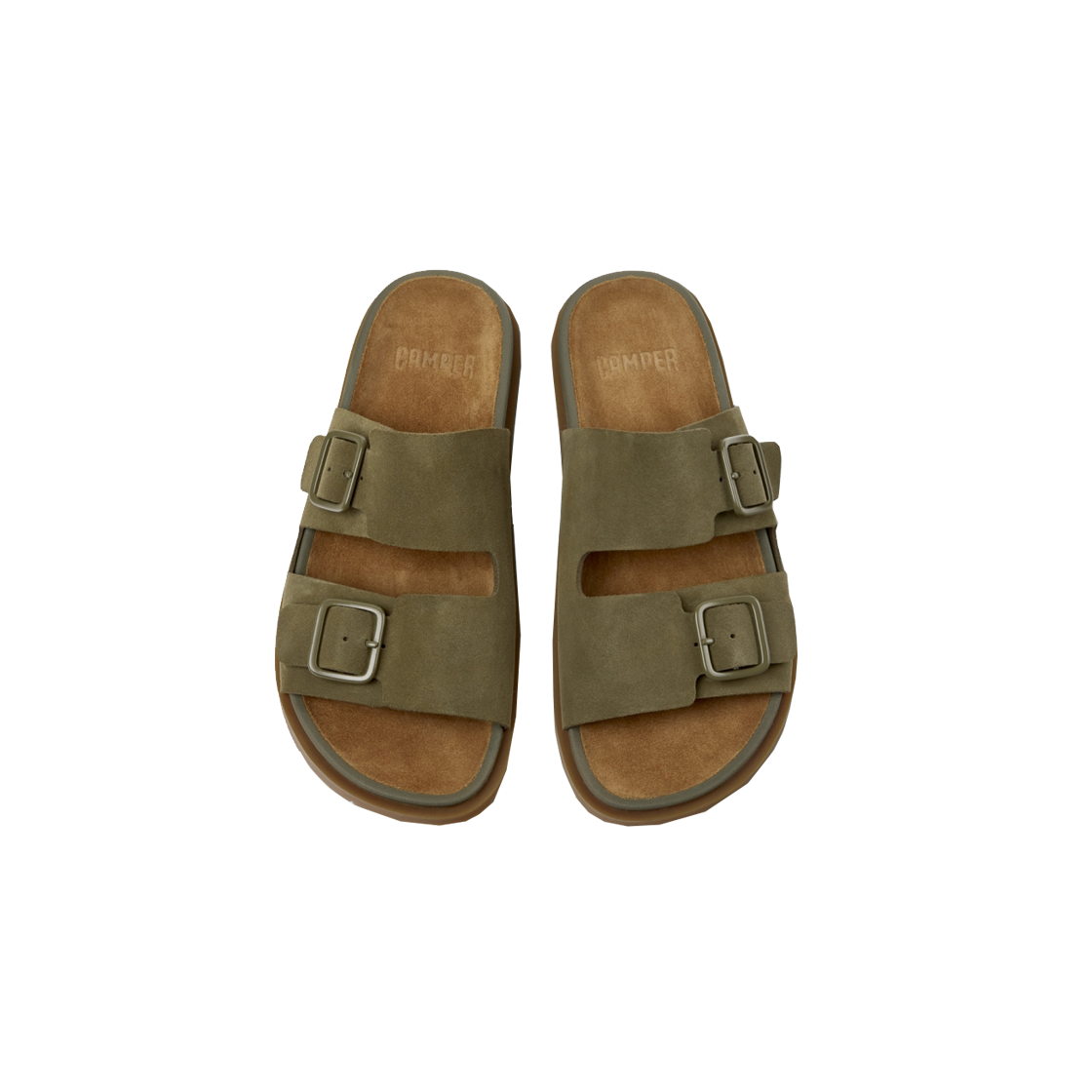 캠퍼 남성 유크 샌들 슬리퍼 카키(Camper Men Lluc Sandal Slippers Khaki) - 3