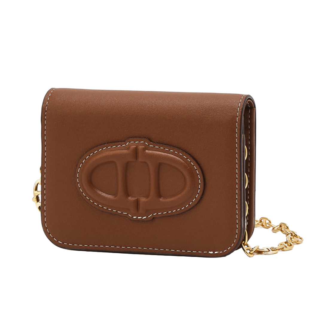 아떼 바네사브루노 액세사리 스탬프 브라운 더블에이 심볼 체인 반지갑 브라운(Athe Vanessabruno Acc Stamp Brown Double A Symbol Chain Half Wallet Normal Brown) - 1