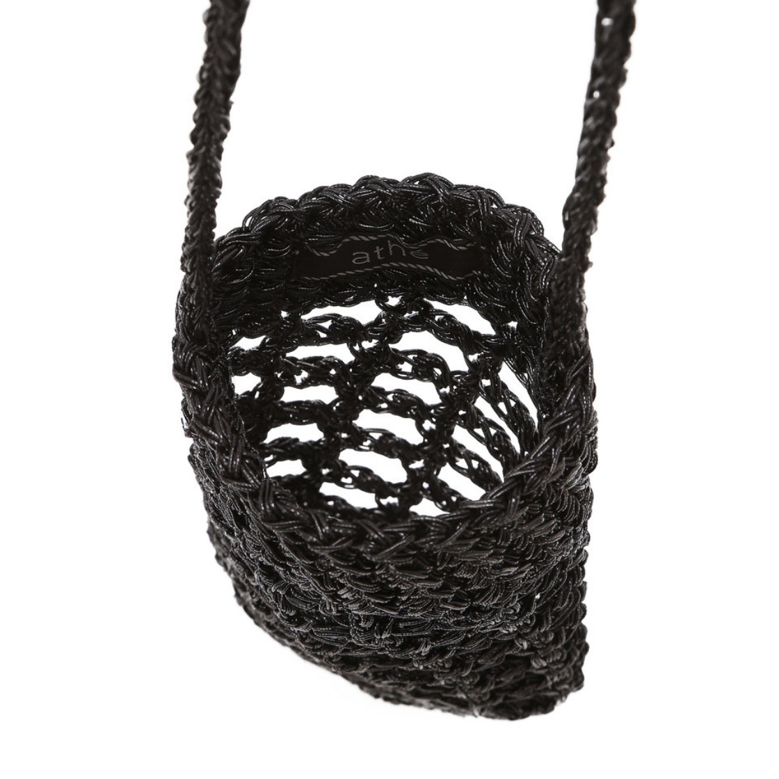 아떼 바네사브루노 액세사리 메탈 니팅 미니백 블랙(Athe Vanessabruno Acc Metal Knitting Mini Bag Black) - 2