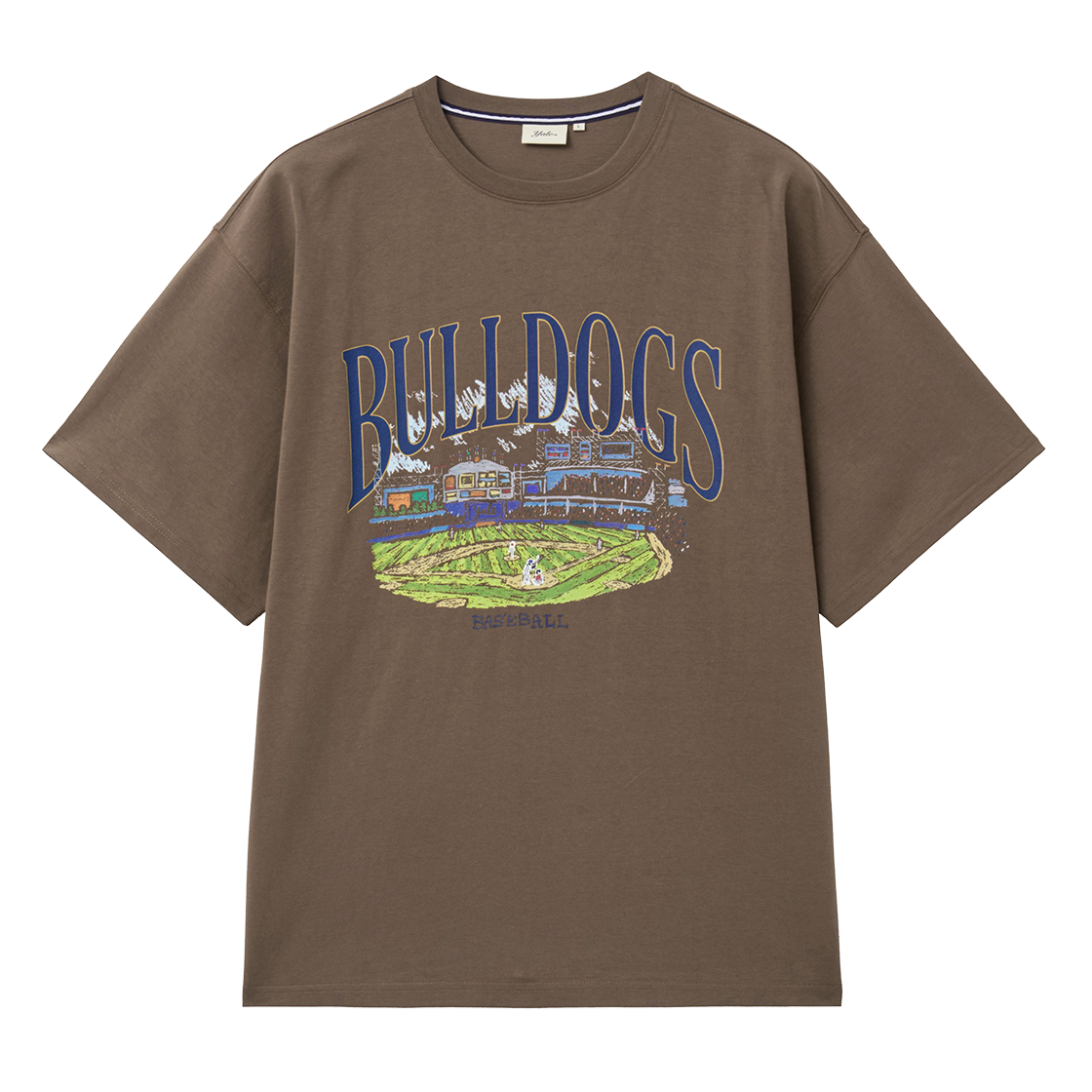 예일 불독스 베이스볼 그래픽 티셔츠_브라운(Yale Bulldogs Baseball Graphic T-Shirt_Brown)