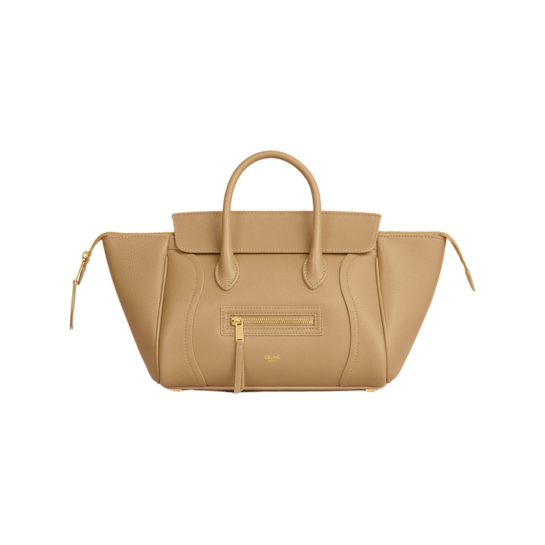 L108J3056-03DL Celine Little Luggage in Grained Calfskin Sand Castle