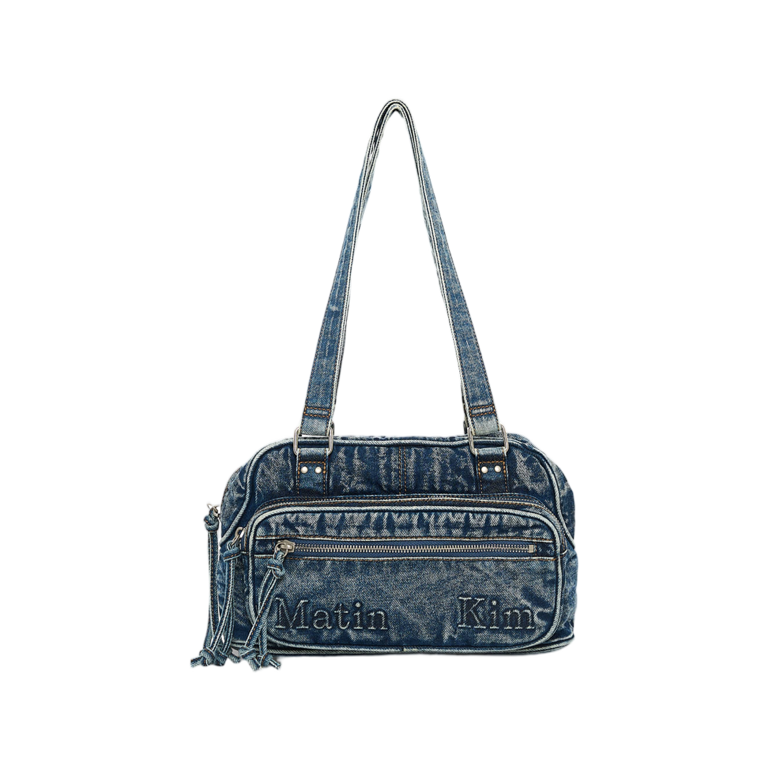 MK2634BG028MBL Matin Kim Dust Denim One Pocket Shoulder Bag In Blue
