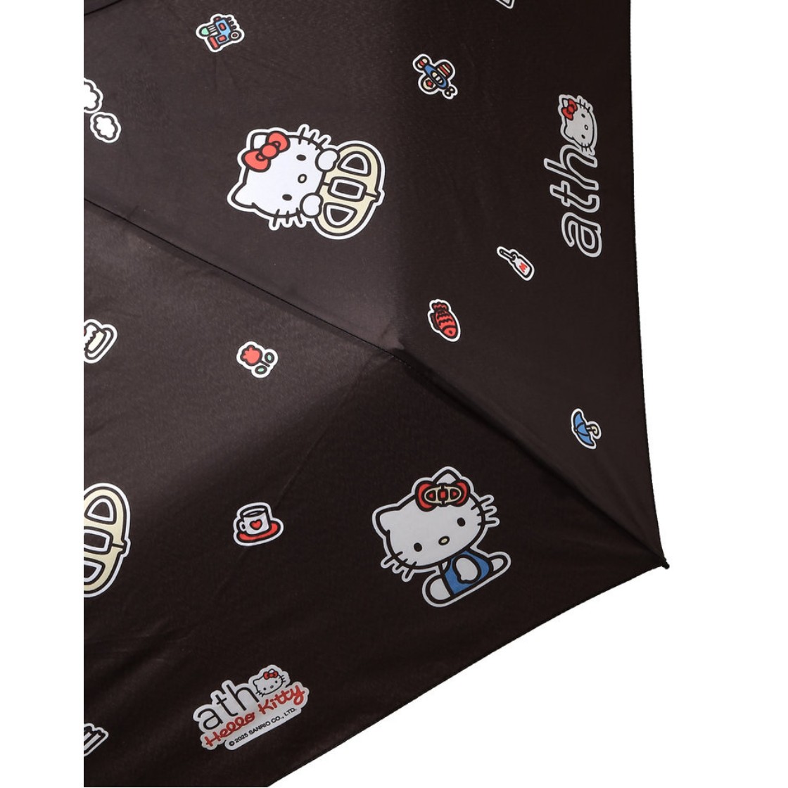 아떼 바네사브루노 액세사리 [Hello Kitty x athe] 블랙 헬로키티 3단 자동우산 블랙(Athe Vanessabruno Acc [Hello Kitty X Athe] Black Hello Kitty 3-Fold Automatic Umbrella Black) - 3