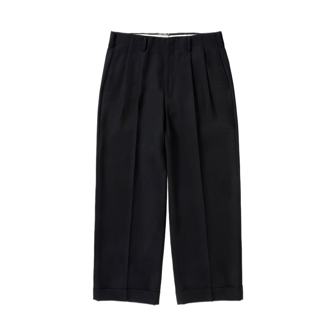 아프레쎄 슬럽 울 테이퍼드 트라우저 네이비 - 26SS(A.Presse Slub Wool Tapered Trousers Navy - 26SS)