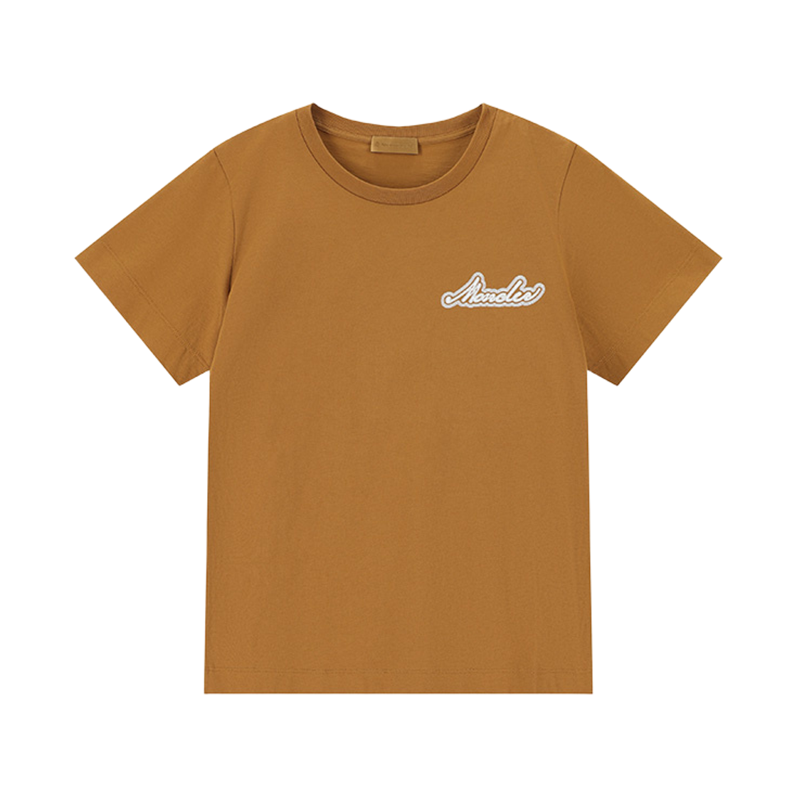 K2-093-8C00023-89AJS-182 (W) Moncler Logo Cotton T-Shirt Ochre Yellow - 25FW
