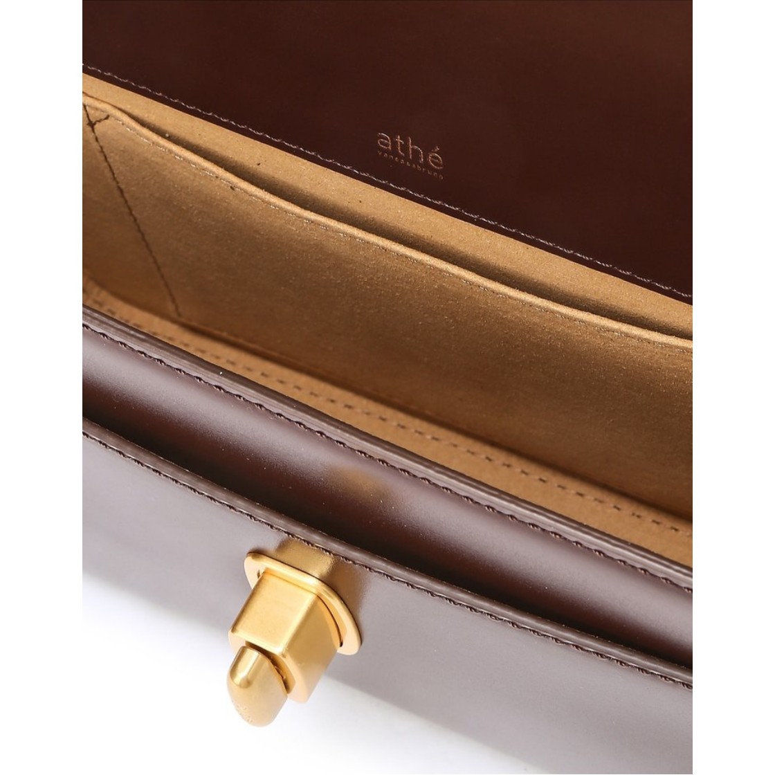 아떼 바네사브루노 액세사리 버건디 보딸라또 레더 플레인 숄더백 S 다크 와인(Athe Vanessabruno Acc Meringue Burgundy Bottalato Leather Plain Shoulder Bag S Dark Wine) - 2