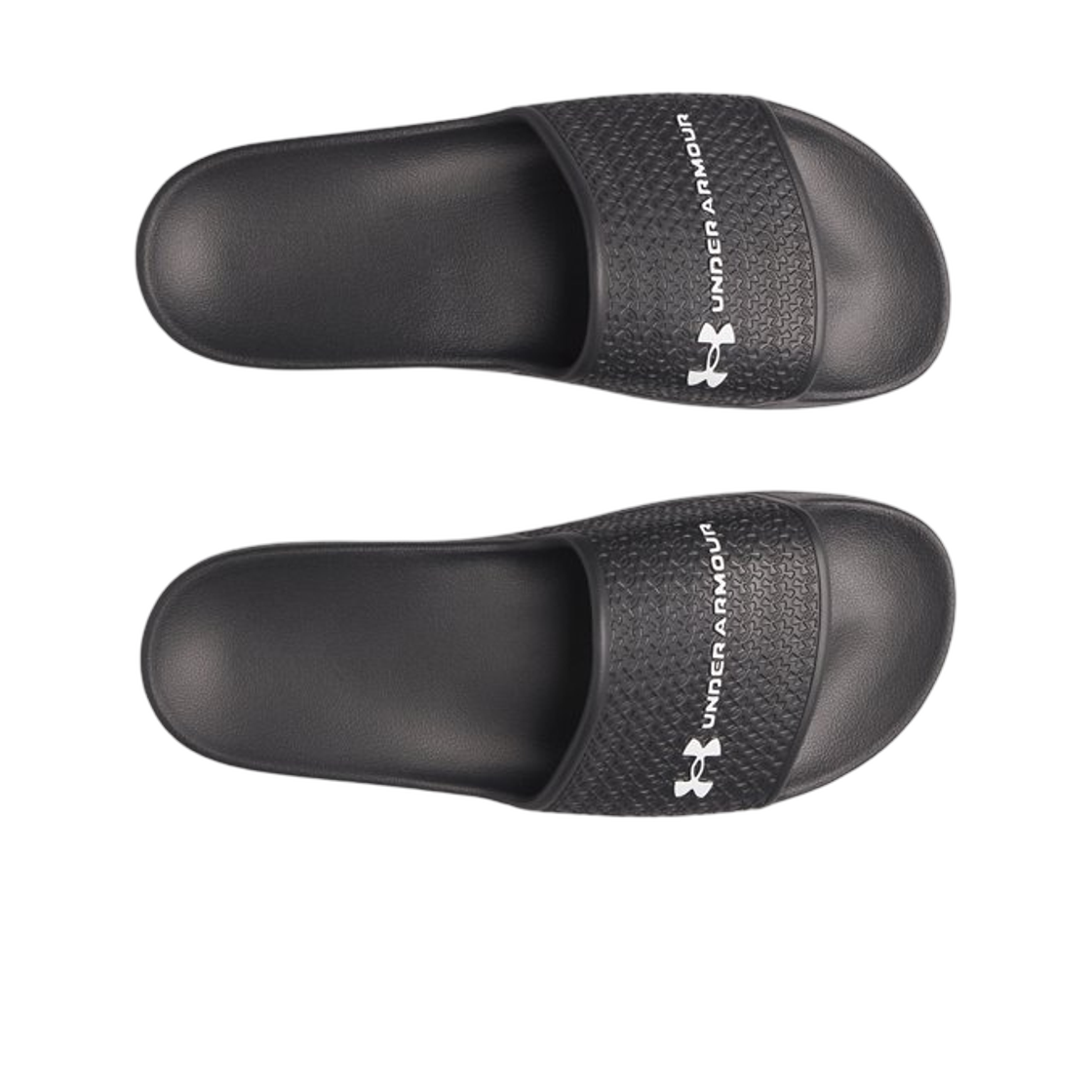 언더아머 UA ARMR 샤워 슬라이드 블랙 화이트(Under Armour UA ARMR Shower Slides Black White) - 2