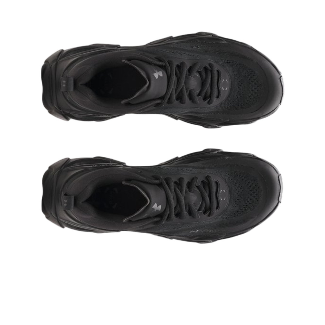 (W) 언더아머 UA 헤일로 레이서 러닝 슈즈 블랙 캐슬락((W) Under Armour UA Halo Racer Running Shoes Black Castlerock) - 2