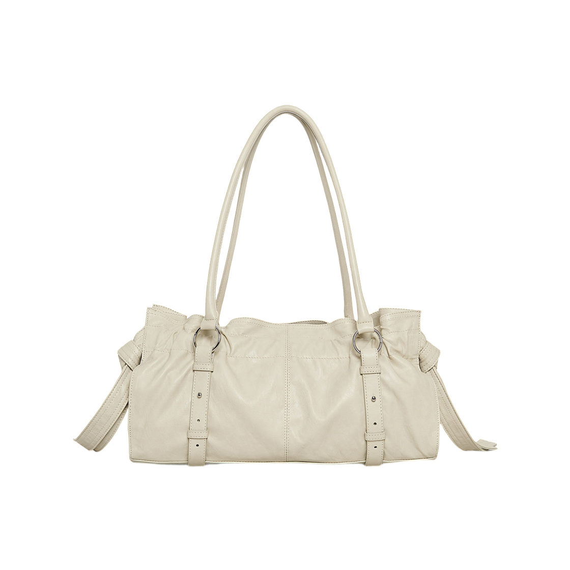 마뗑킴 셔링 타이 버클 숄더백 베이지(Matin Kim Shirring Tie Buckle Shoulder Bag In Beige) - 2