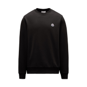 Moncler Logo Patch Cotton Sweatshirt Black - 26SS