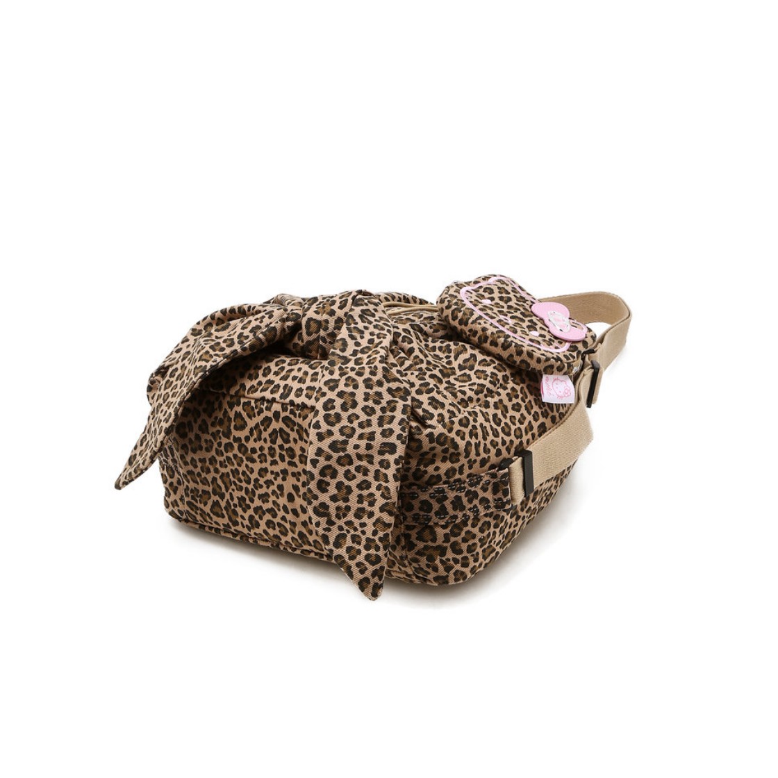 아떼 바네사브루노 액세사리 [Hello Kitty x athe] 르봉 레오파드 브라운 백팩 겸 숄더백 S 브라운(Athe Vanessabruno Acc [Hello Kitty X Athe] Lebon Leopard Brown Backpack & Shoulder Bag S Normal Brown) - 3