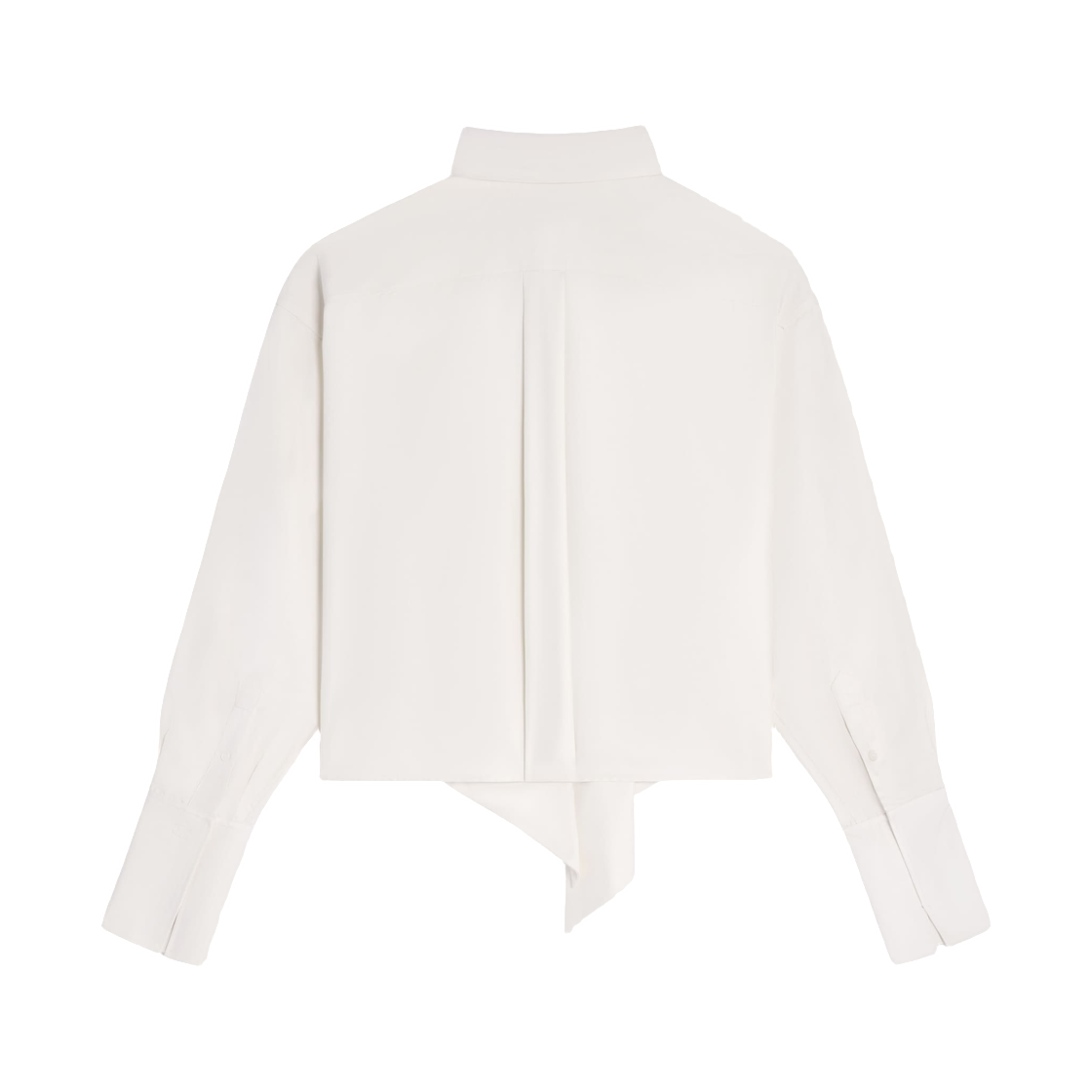 (W) 셀린느 크롭 라발리에르 셔츠 실크 트윌 크레((W) Celine Cropped Lavalliere Shirt in Silk Twill Craie) - 2