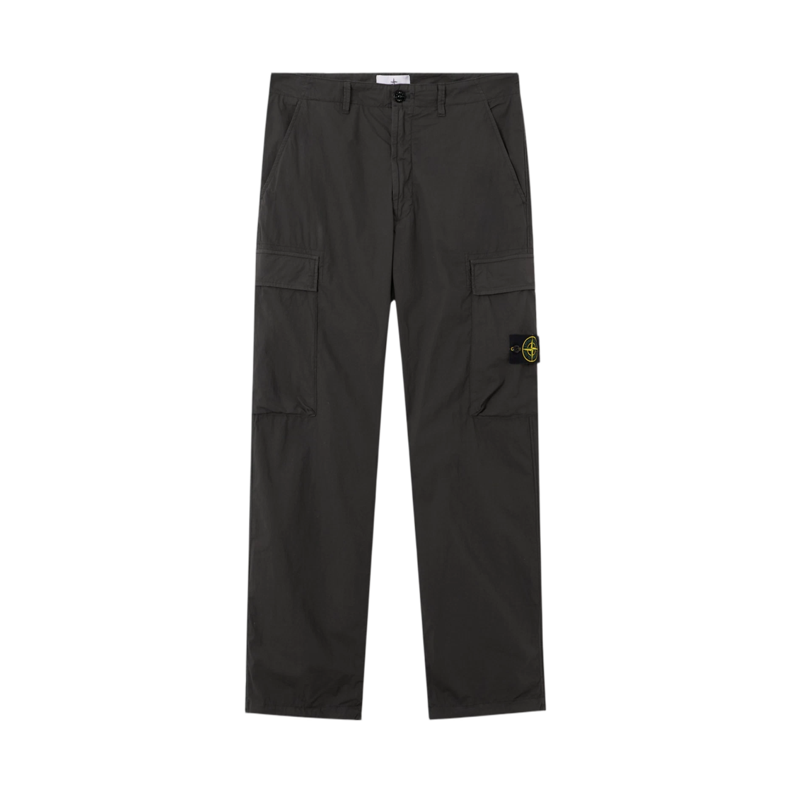 L1S1531000-43S0003-V0065 Stone Island 3100043 Stretch Cotton Tela Paracadute Loose-Fit Cargo Trousers with Drawstring Cuffs Charcoal Grey - 26SS