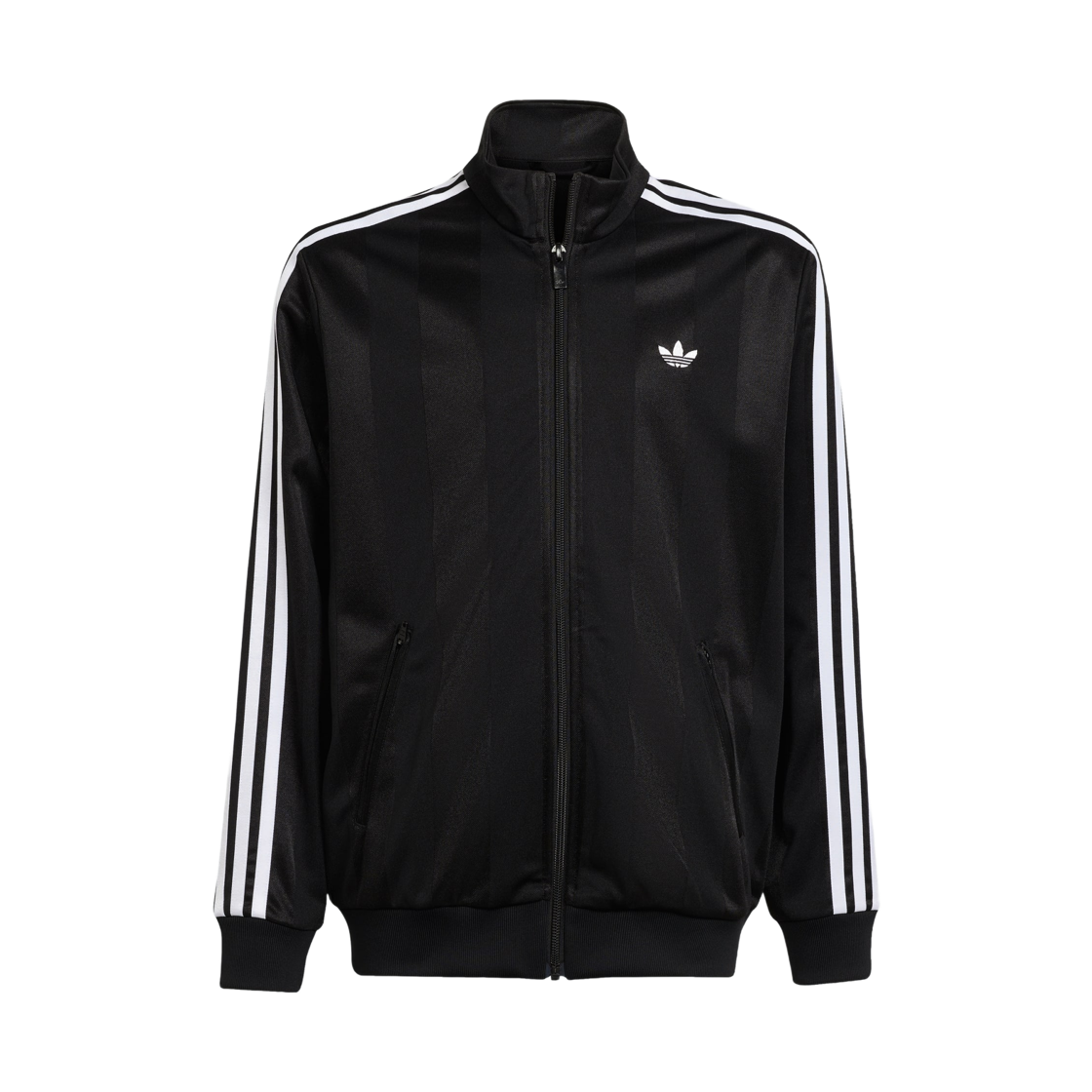 (키즈) 아디다스 파이어버드 루즈 자카드 트랙 탑 블랙 화이트 - KR 사이즈((Kids) Adidas Firebird Loose Jacquard Track Top Black White - KR Sizing) - 1