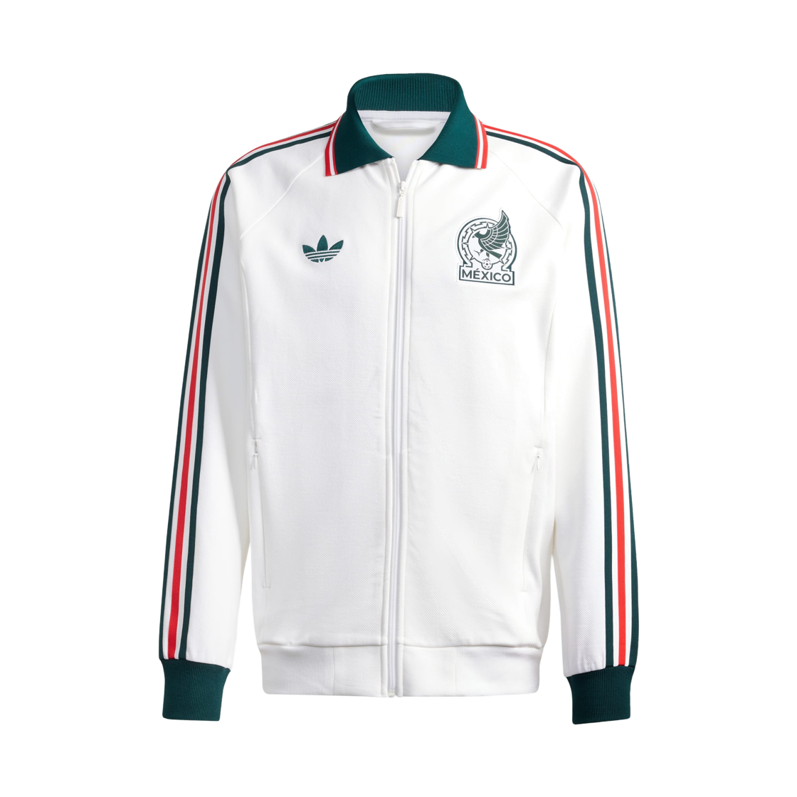 아디다스 멕시코 어웨이 앤썸 자켓 화이트 - KR 사이즈 (논 마킹 버전)(Adidas Mexico Away Anthem Jacket White - KR Sizing (Non Marking Ver.))