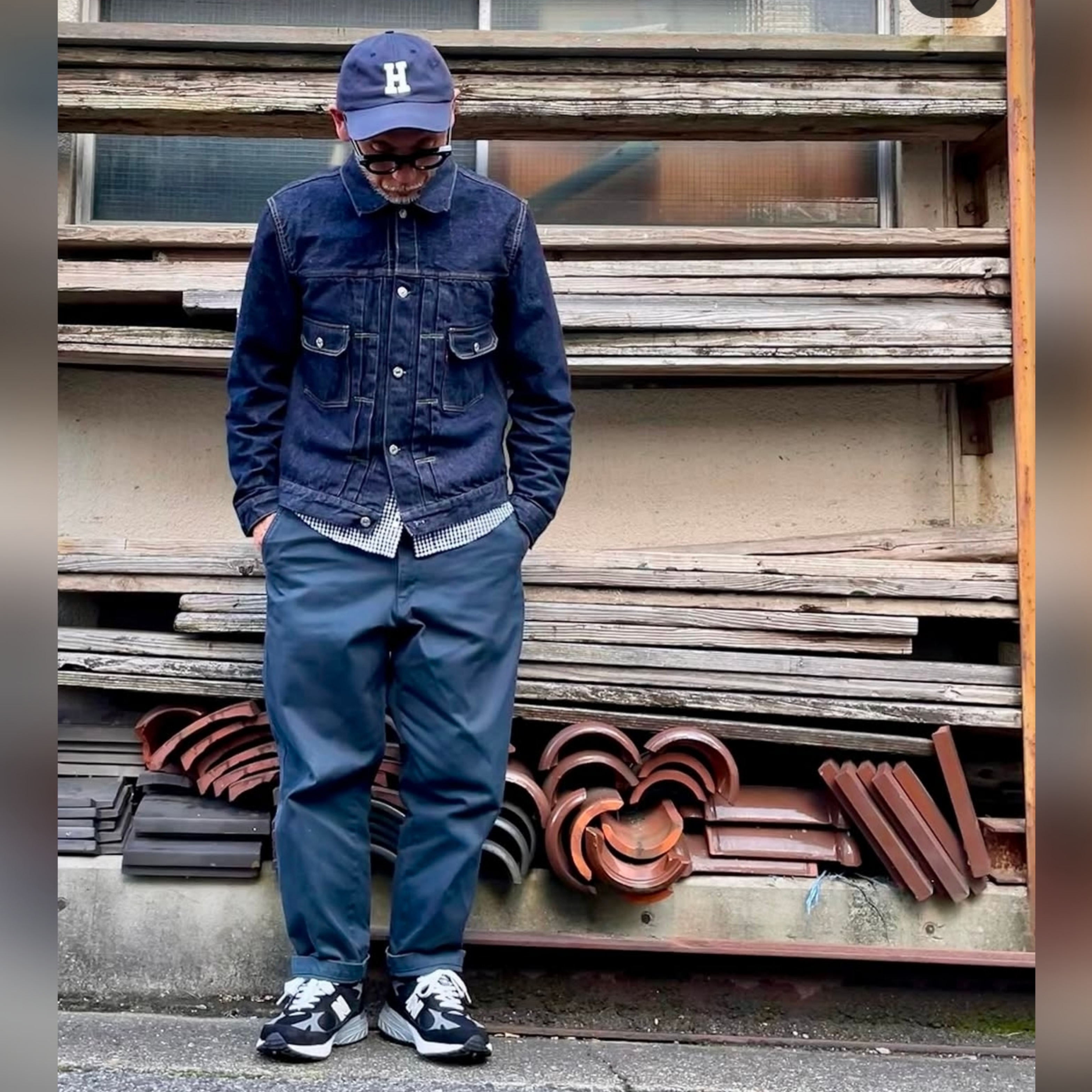 New Balance 992 Made in USA Core Navy 착용 스타일