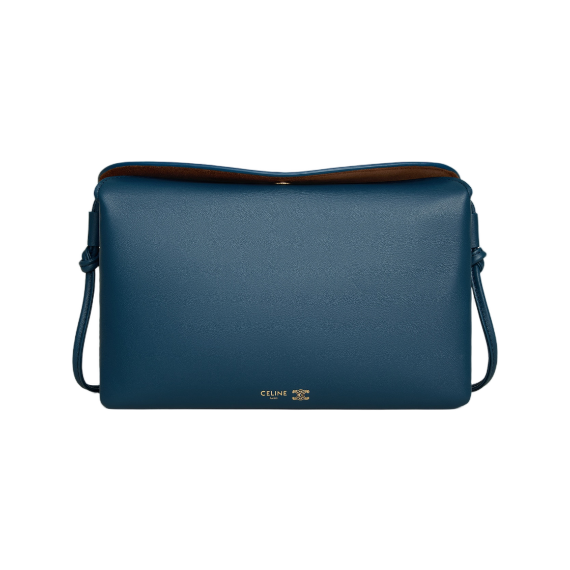 10P862O86-07HJ Celine Trio Flap in Smooth Lambskin Teal Blue