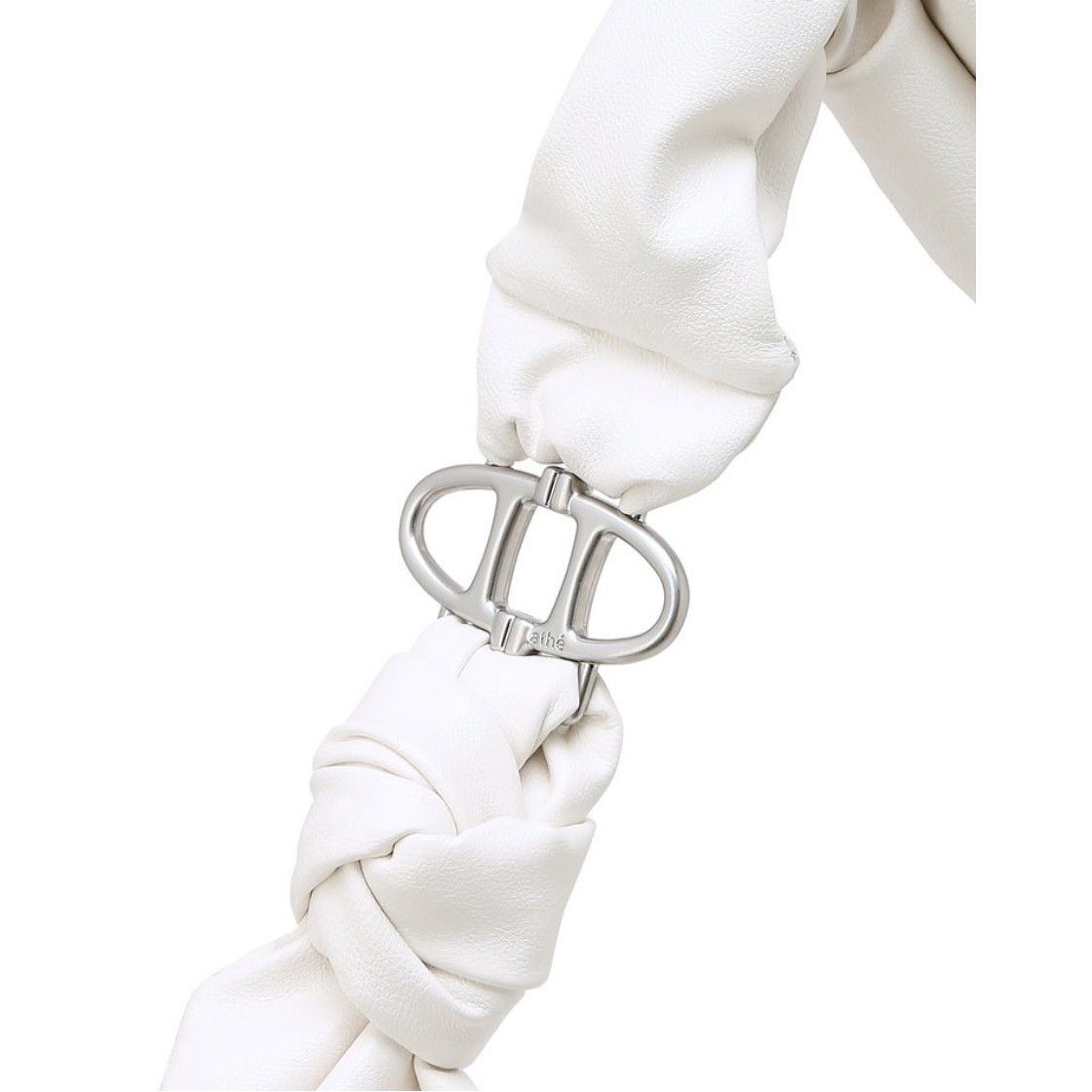 아떼 바네사브루노 액세사리 플리 화이트 페이크레더 숄더백 L 화이트(Athe Vanessabruno Acc Pli White Faux Leather Shoulder Bag L White) - 5