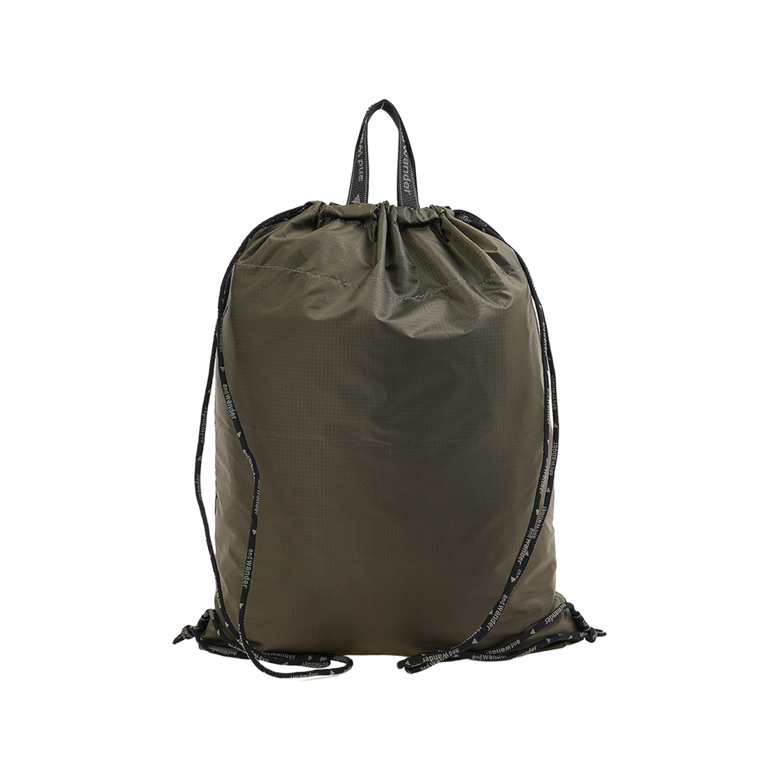 앤드 원더 립 드로우스트링 백팩 카키(And Wander Rip Drawstring Backpack Khaki) - 2
