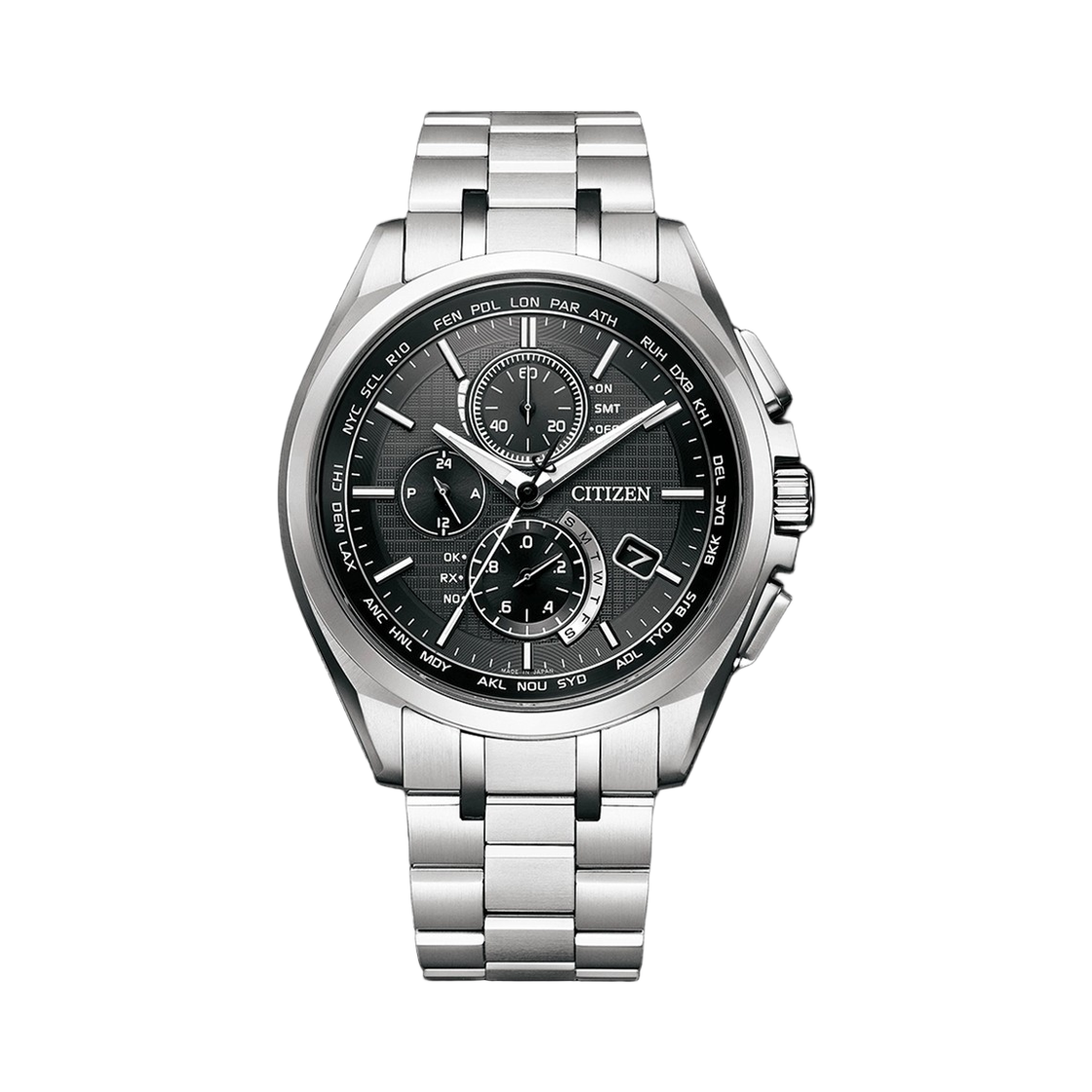 시티즌 아테사 에코드라이브 43mm 슈퍼 티타늄 실버 블랙(Citizen Attesa Eco-Drive 43mm Super Titanium Silver Black)