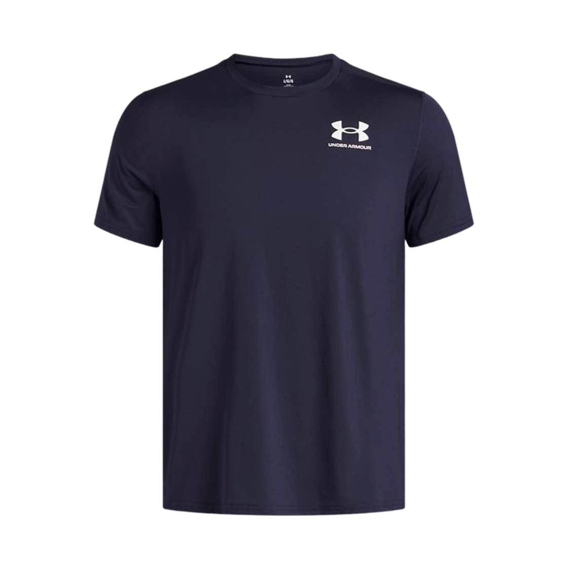 6000939-410 Under Armour HeatGear Fitted Short Sleeve Midnight Navy White