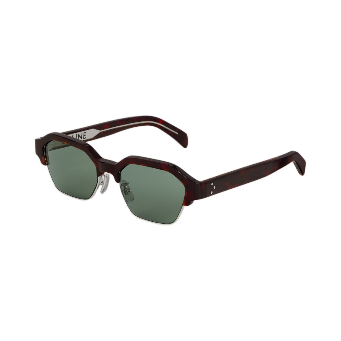 셀린느 블랙 프레임 63 선글라스 아세테이트 앤 메탈 다크 하바나 실버(Celine Black Frame 63 Sunglasses in Acetate and Metal Dark Havana Silver) - 2