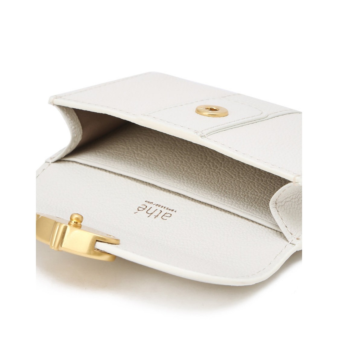 아떼 바네사브루노 액세사리 클래식 더블에이 명함 카드지갑 아이보리(Athe Vanessabruno Acc Classic Double A Card Holder Ivory) - 2