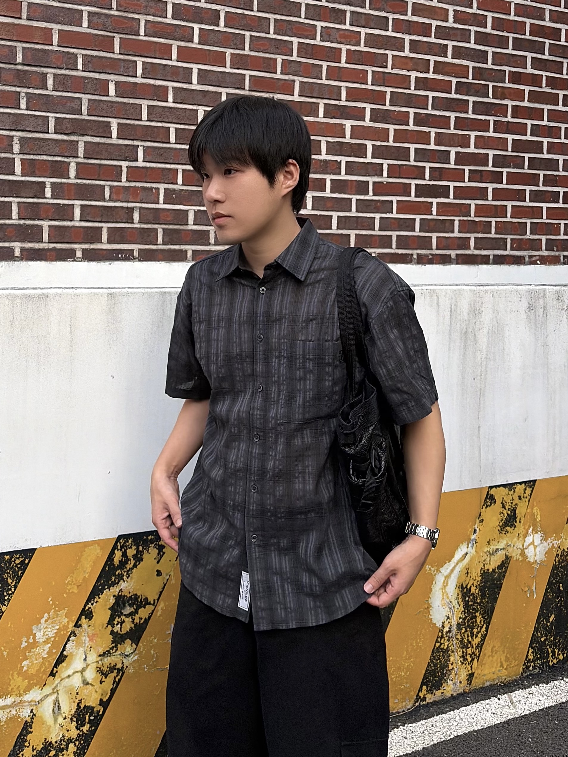 noun Washed Cargo Pants Black, Maison Margiela Tabi Low White 착용 스타일 - 1