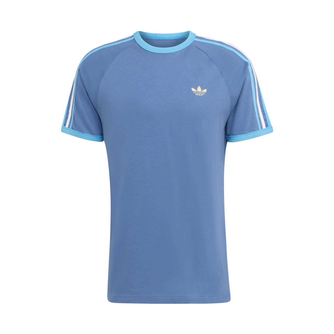 아디다스 삼선 티셔츠 크루 블루 라이트 블루 - US 사이즈(Adidas 3-Stripes T-Shirt Crew Blue Light Blue - US Sizing) - 1